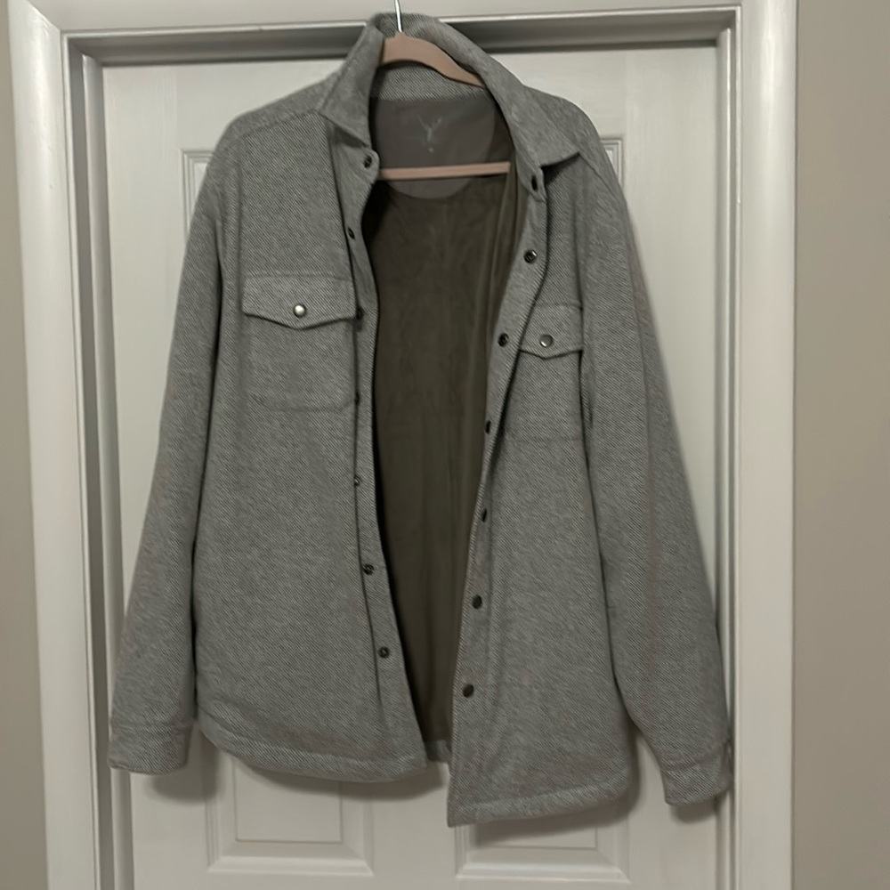 Gray fleece coat